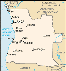 Mappa Angola