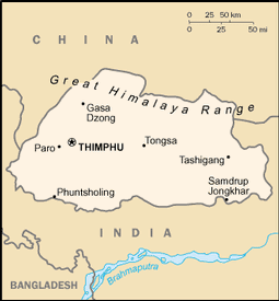 Mappa Bhutan