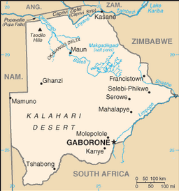 Mappa Botswana