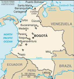 Mappa Colombia