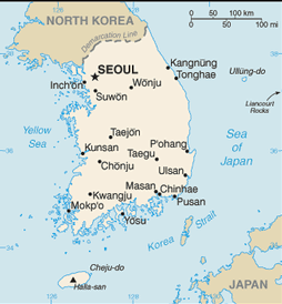 Mappa Corea del Sud, Repubblica