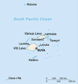 Mappa Fiji, Isole