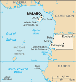 Mappa Guinea Equatoriale