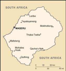 Mappa Lesotho