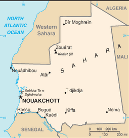 Mappa Mauritania