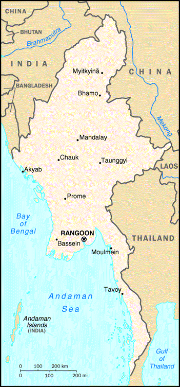 Mappa Myanmar