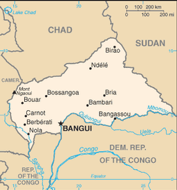 Mappa Repubblica Centrafricana