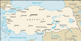 Mappa Turchia