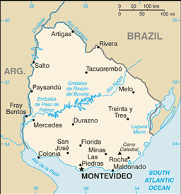 Mappa Uruguay