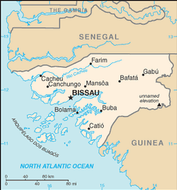 Mappa Guinea Bissau