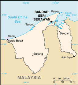 Mappa Brunei Darussalam