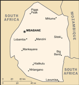 Mappa Swatziland