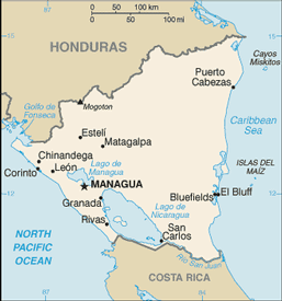 Mappa Nicaragua