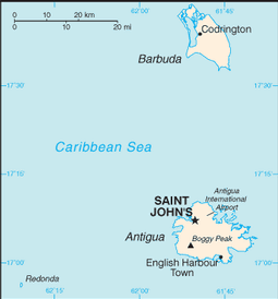 Mappa Antigua e Barbuda