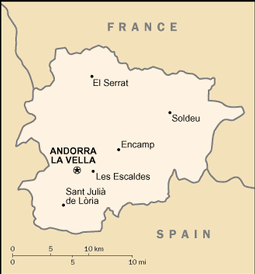 Mappa Andorra