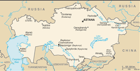 Mappa Kazakistan