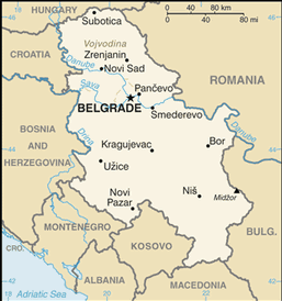 Mappa Serbia