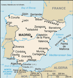 Mappa Spagna