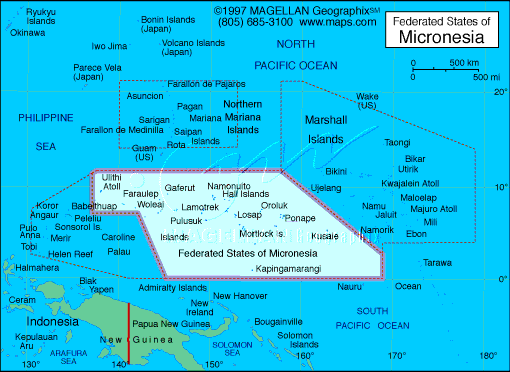 Mappa Micronesia