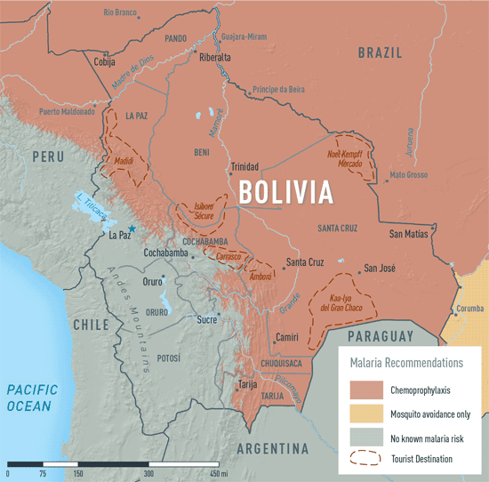 Map 3-18. Malaria in Bolivia