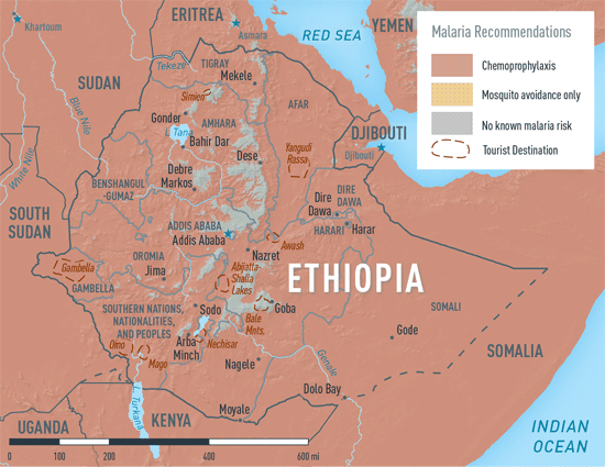 Map 3-28. Malaria in Ethiopia