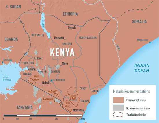 Map 3-31. Malaria in Kenya