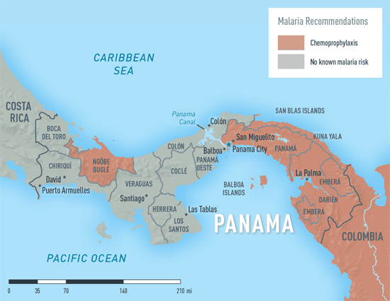 Map 3-35. Malaria in Panama
