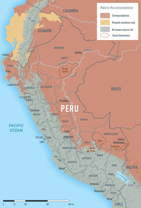 Map 3-37. Malaria in Peru