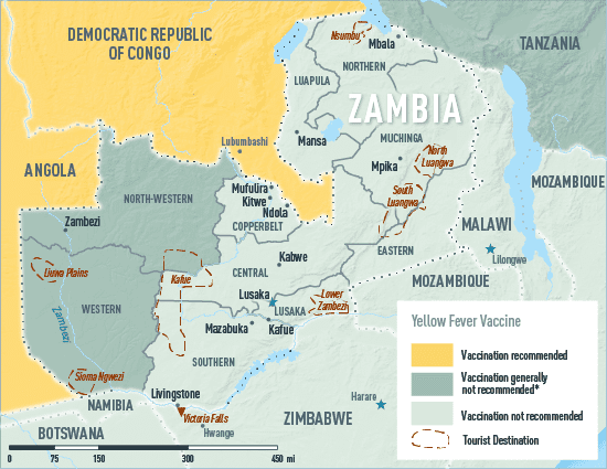 Map 03-41 Zambia yellow fever map