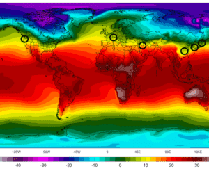 Fasce del globo con condizioni climatiche simili