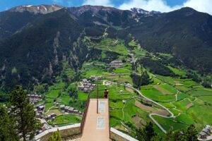 aerial view of green mountains during daytime