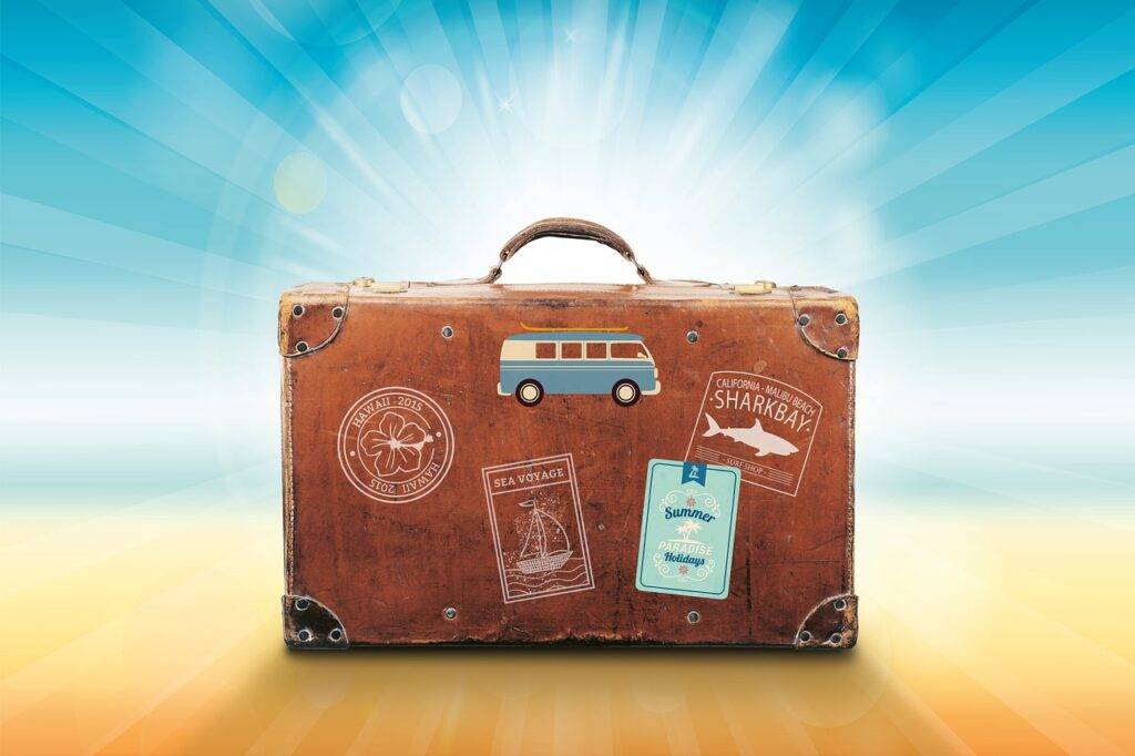luggage, travel, sunlight